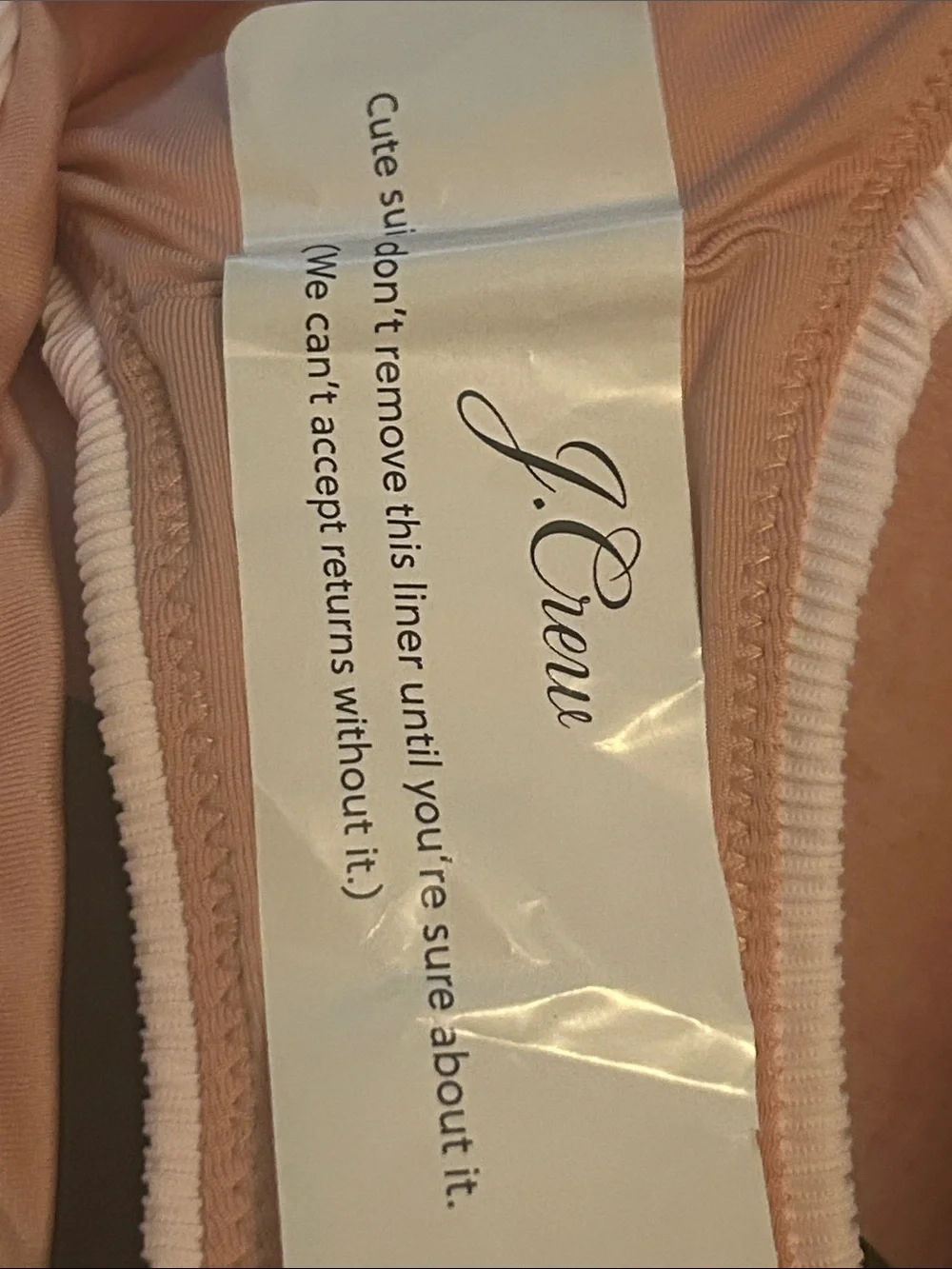 J. Crew Ribbed High-Rise Cheeky Bikini Bottom - Light Pink